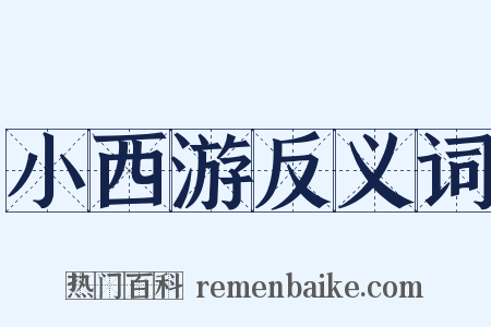 小西游反义词是什么意思的图片